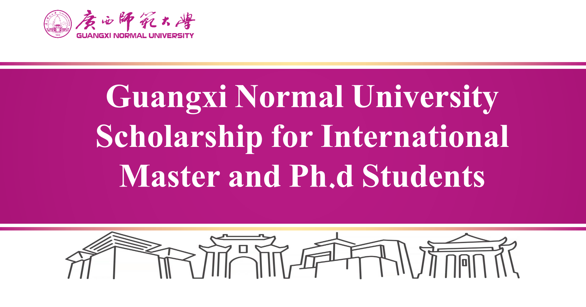 Guangxi Normal University Scholarship for International Master and Ph.d students